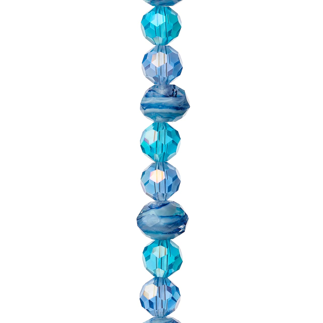 Aqua Mix Glass Faceted Beads by Bead Landing&#x2122;